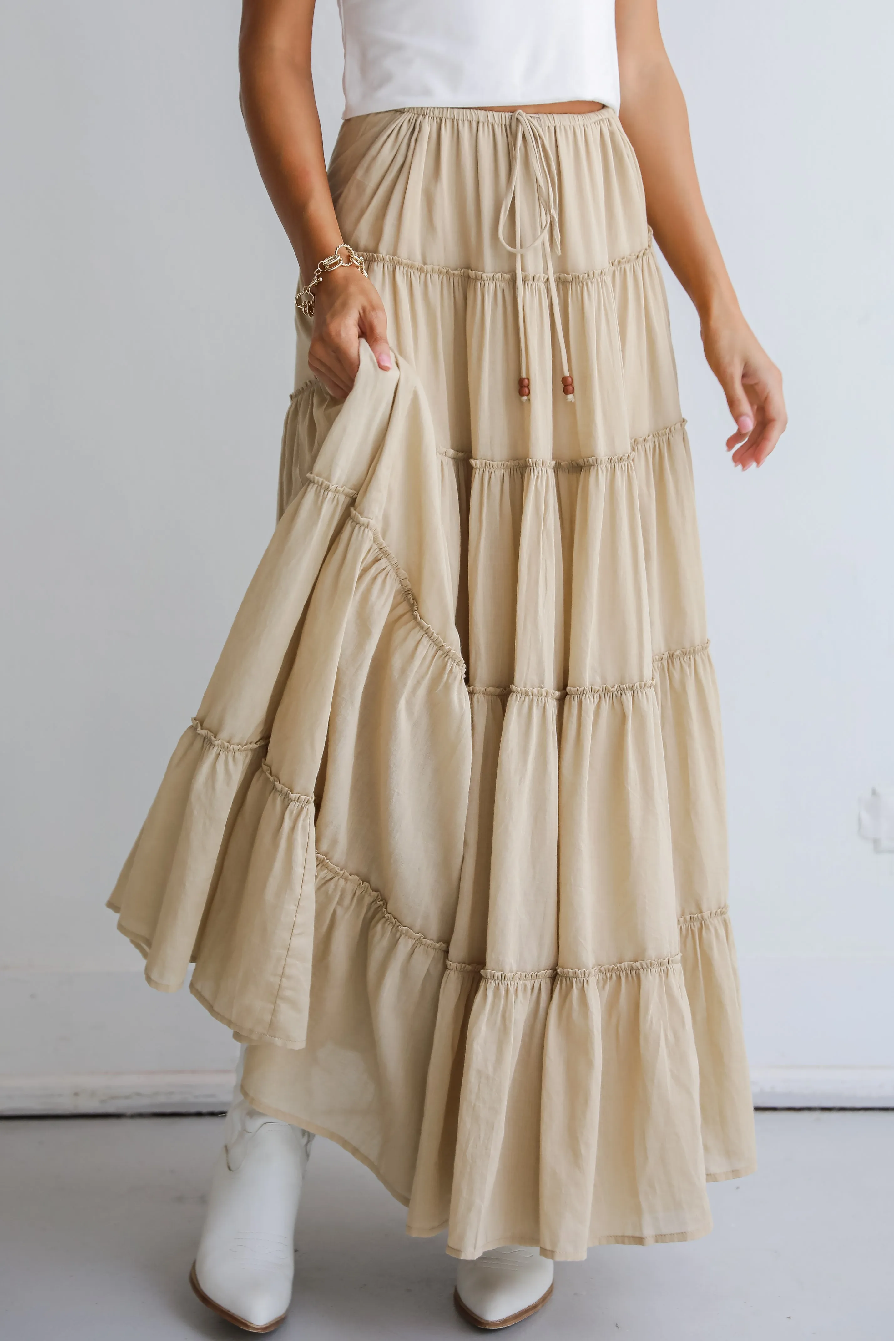 Adorable Lifestyle Tiered Maxi Skirt