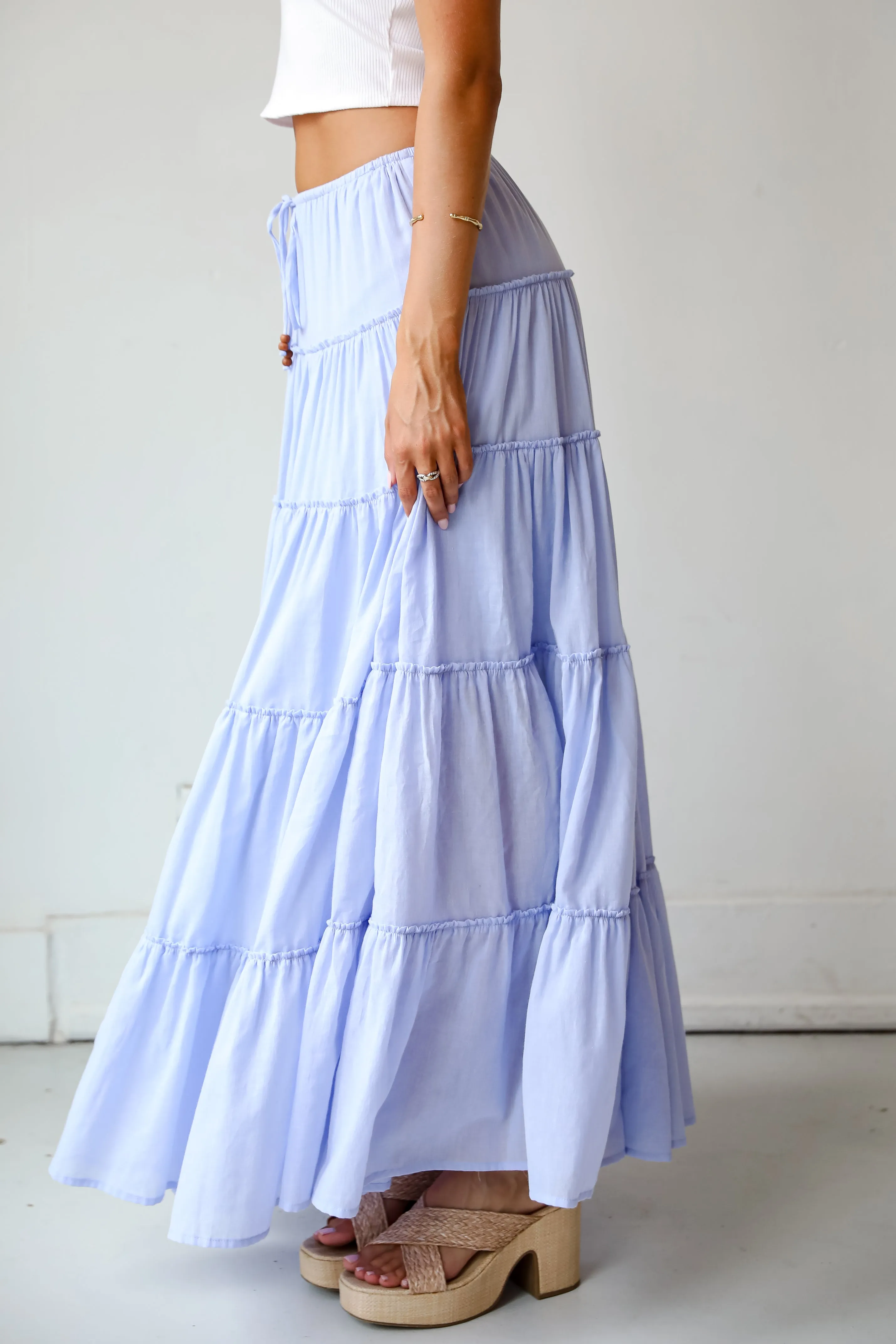Adorable Lifestyle Tiered Maxi Skirt