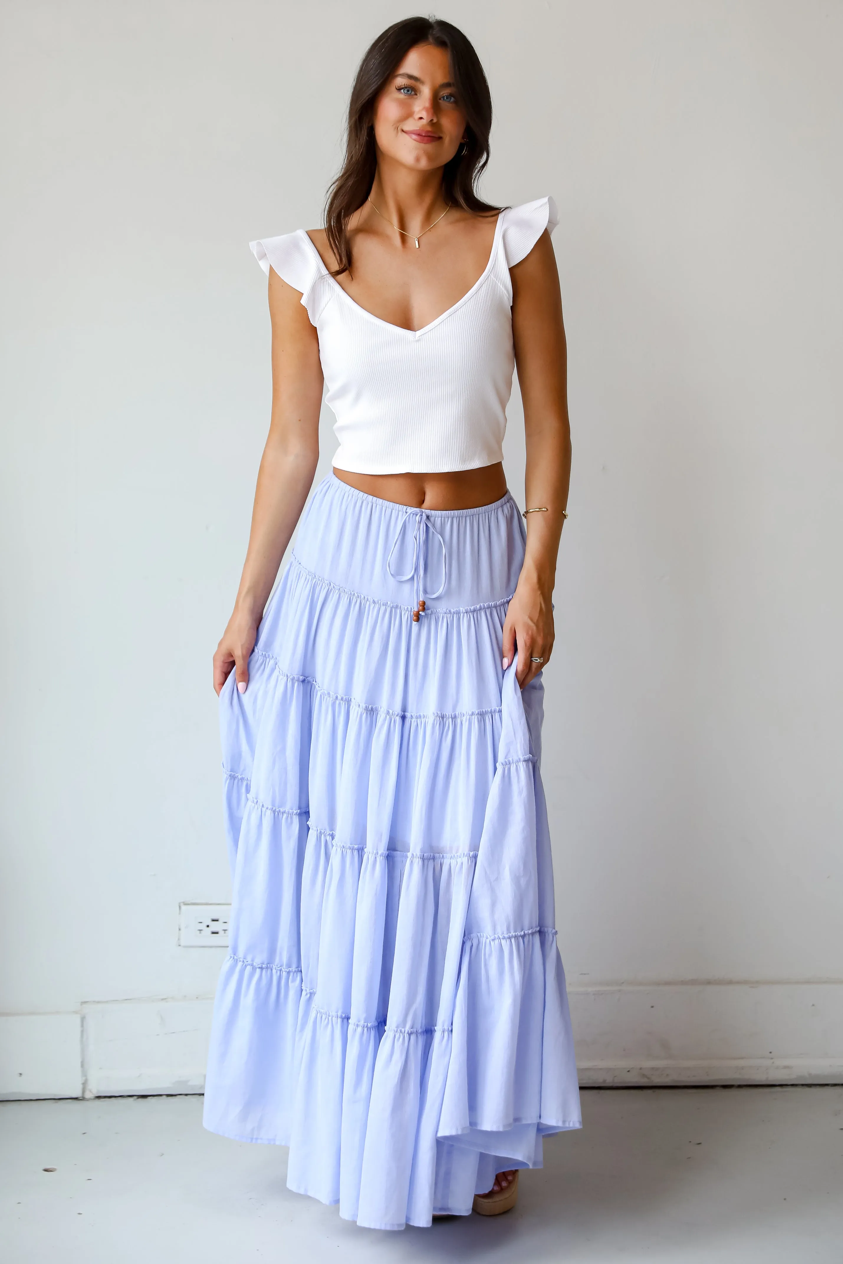 Adorable Lifestyle Tiered Maxi Skirt
