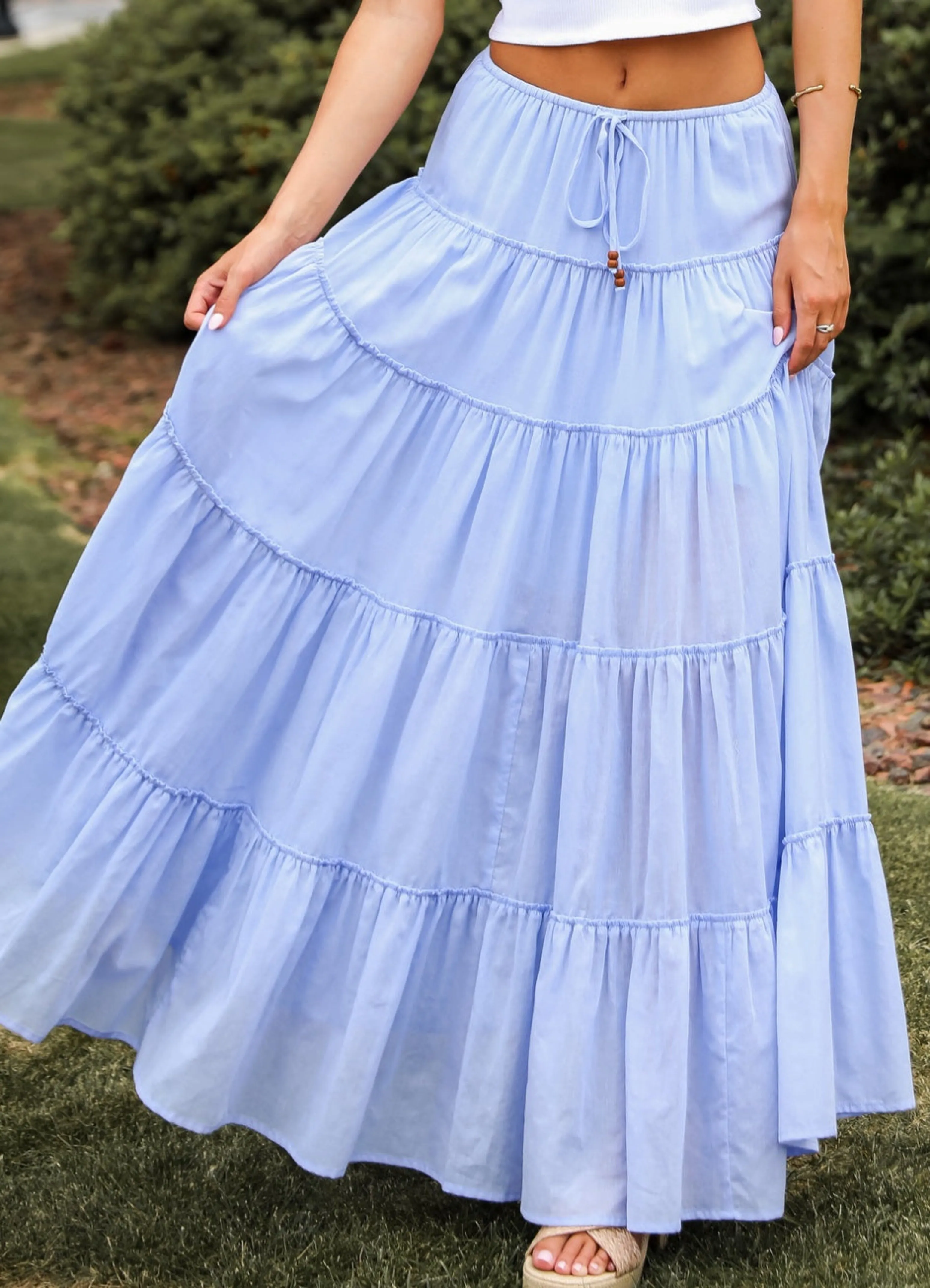 Adorable Lifestyle Tiered Maxi Skirt