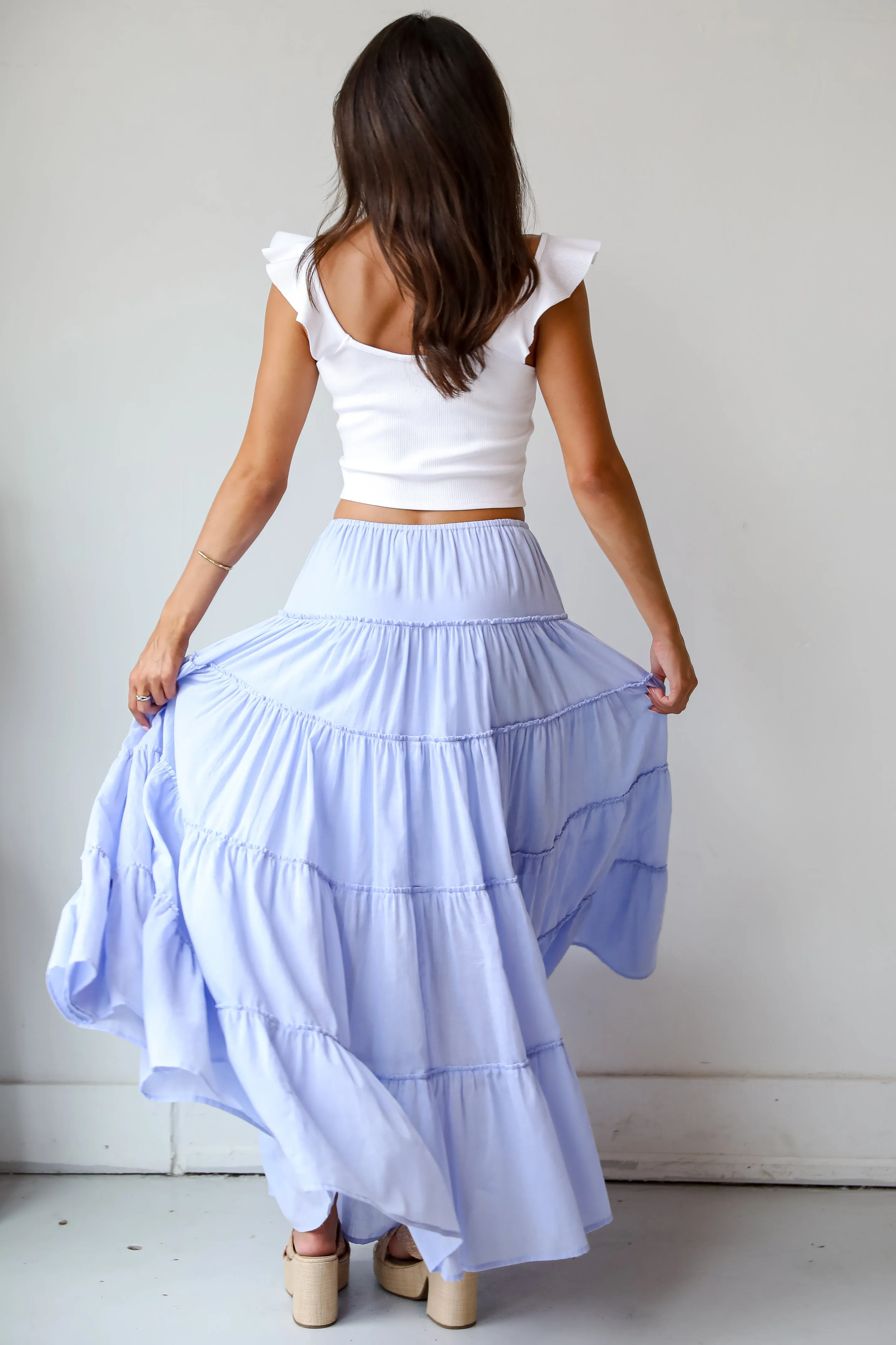 Adorable Lifestyle Tiered Maxi Skirt