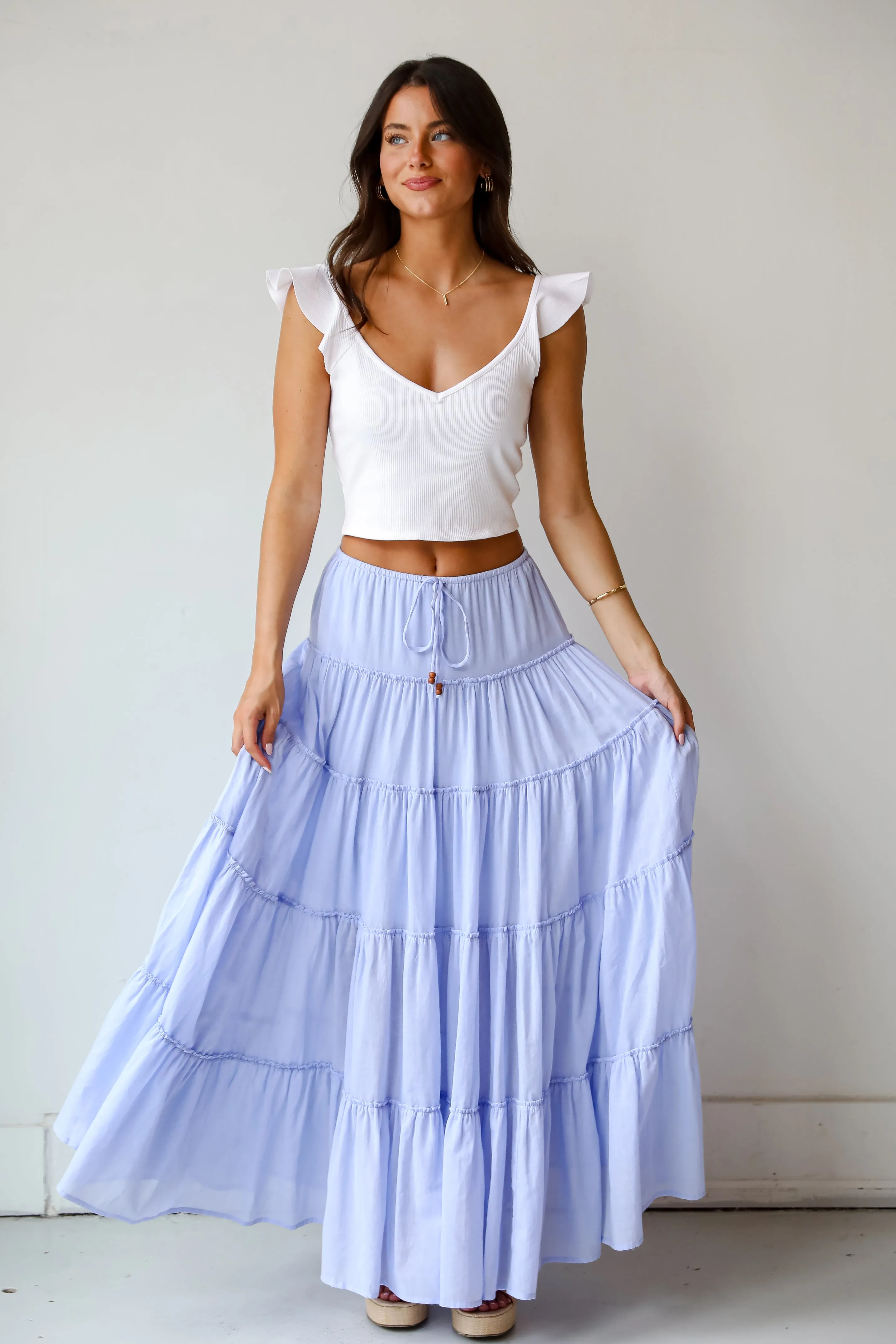 Adorable Lifestyle Tiered Maxi Skirt