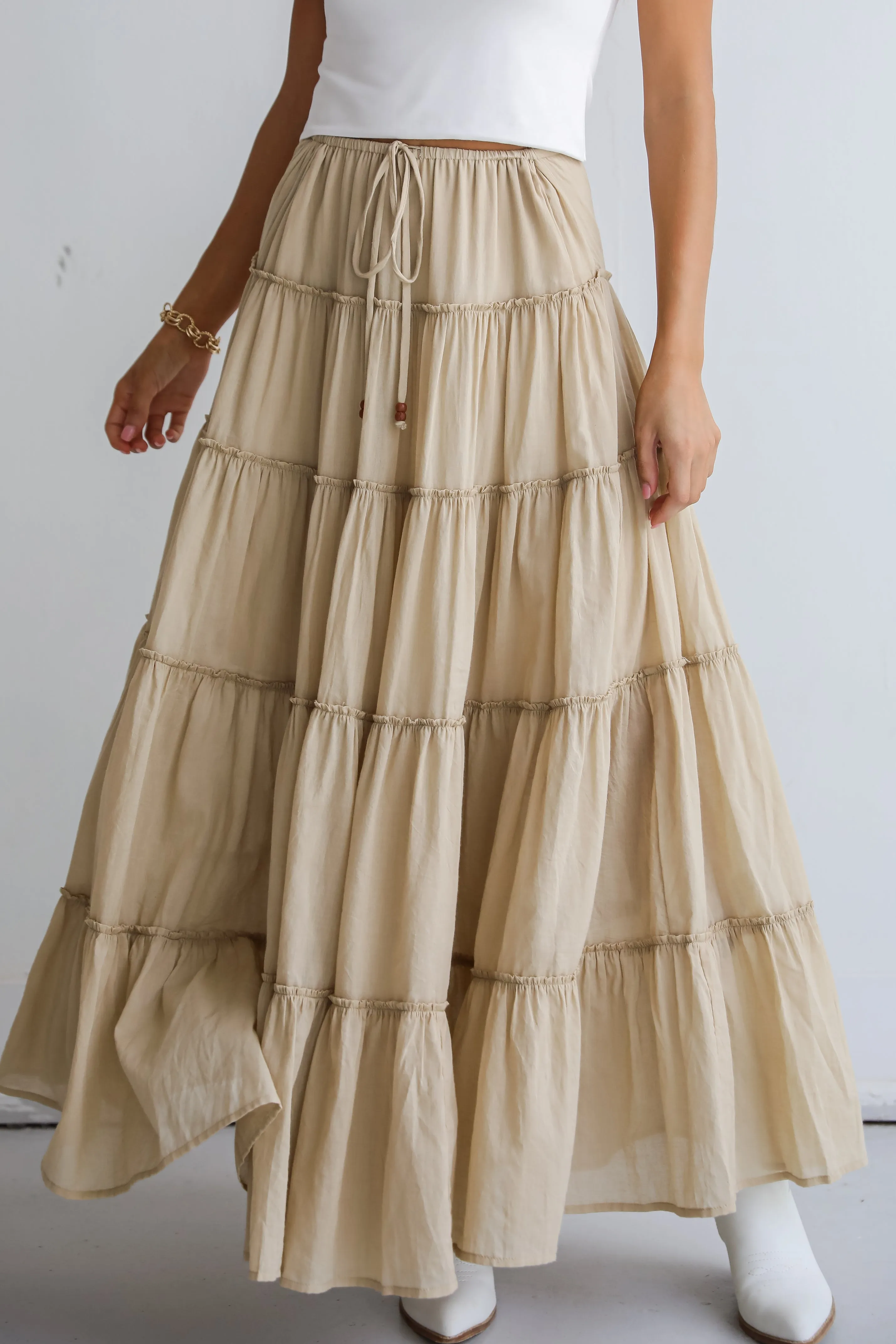 Adorable Lifestyle Tiered Maxi Skirt