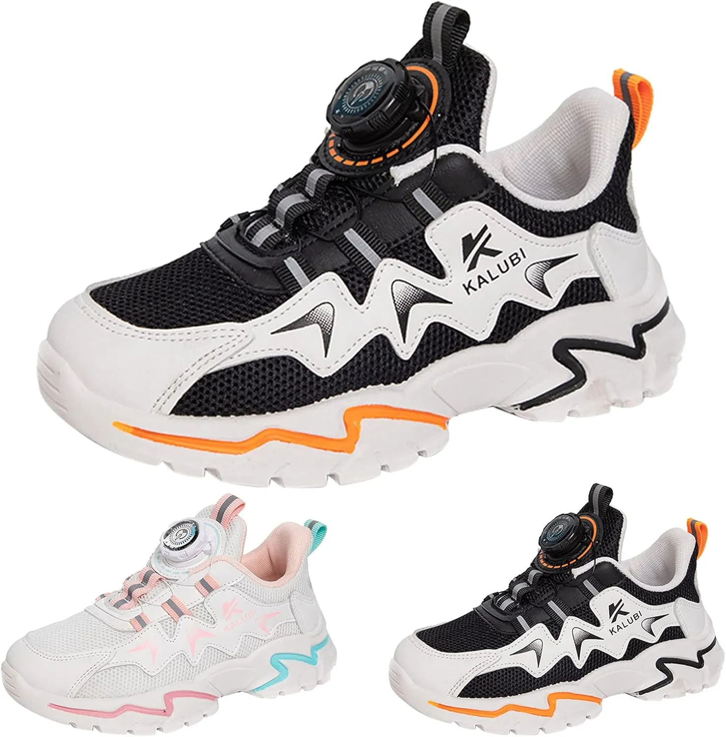 All Seasons Kids Sports Shoes with Upper Knob Girls Boys Running Shoes Flat Bottom Non Slip Elastic Band Shoes