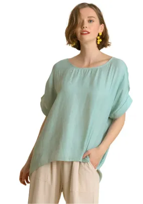 Animal Jacquard Dolman Sleeve Top, Mint