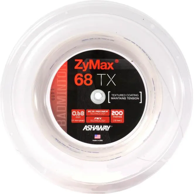 Ashaway ZyMax 68 TX Badminton String - 200m Reel