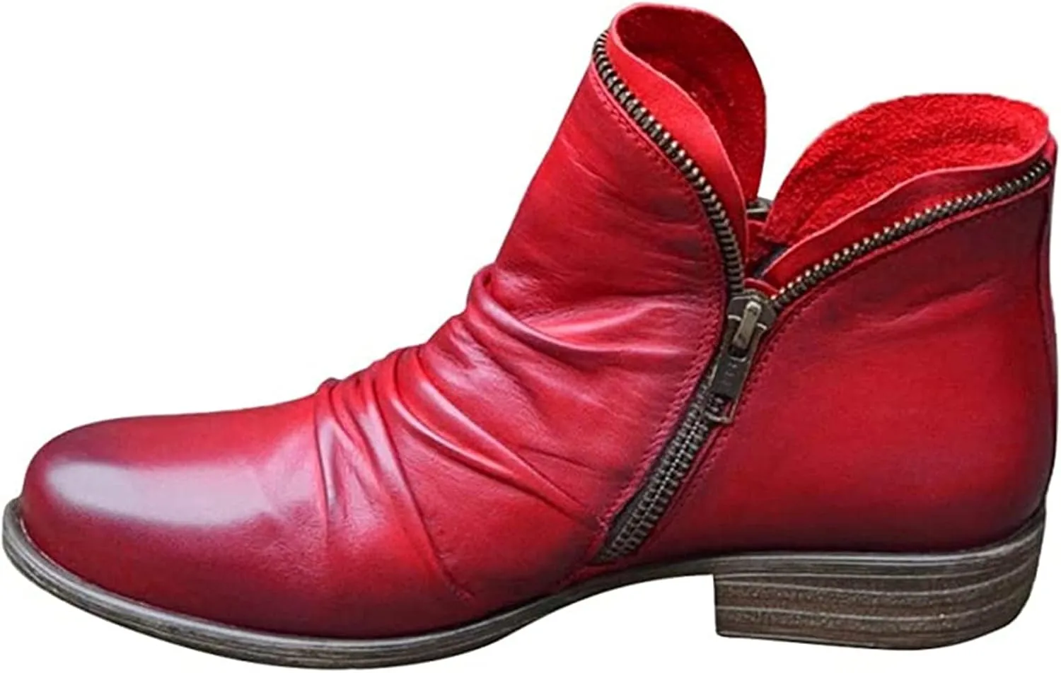 Boots For Women No Heel Cowboy Boots Western Fashion Ankle Cowgirl Boots Combat Short Booties High Top Walking Shoes