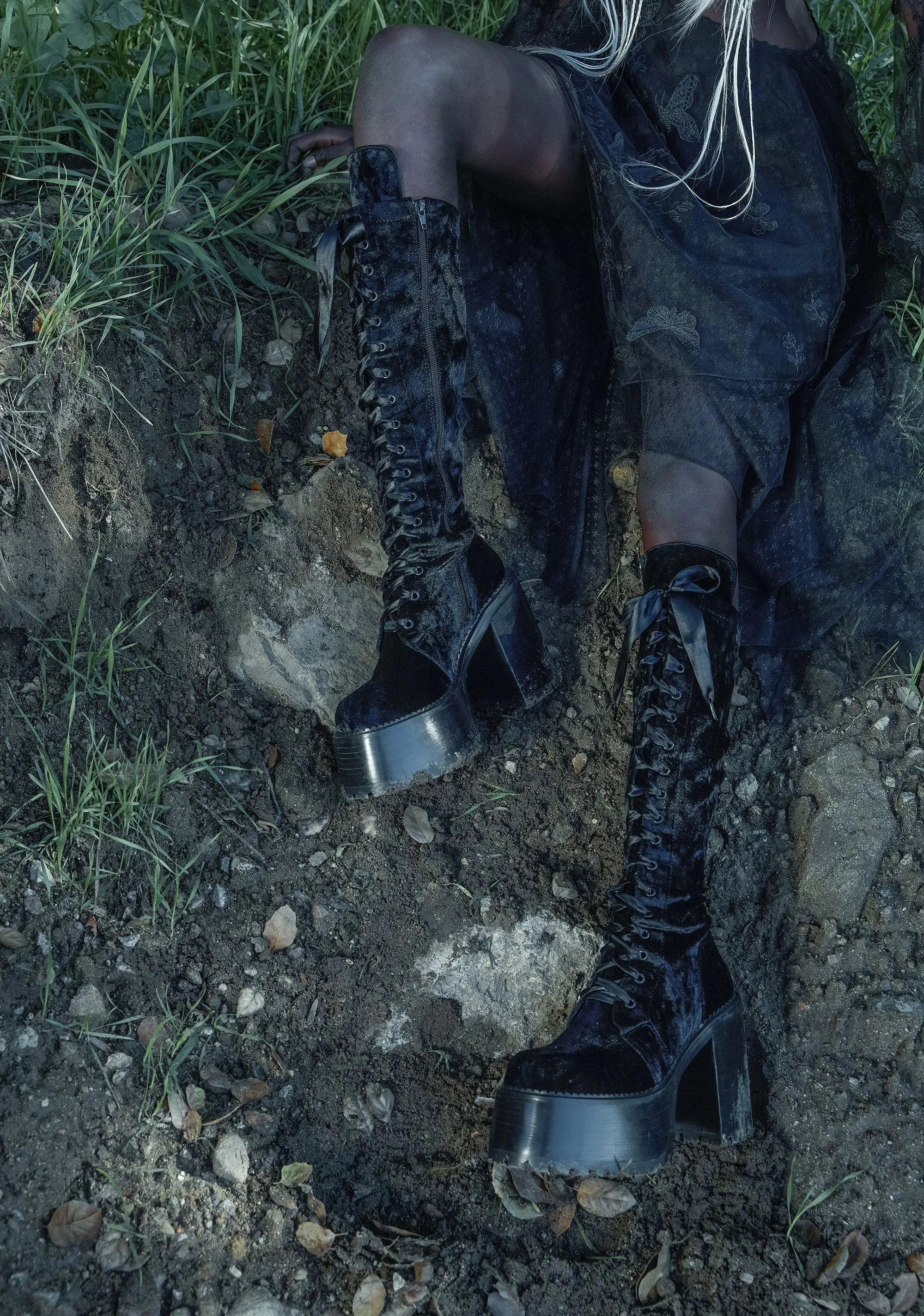 Cryptic Embrace Knee High Boots