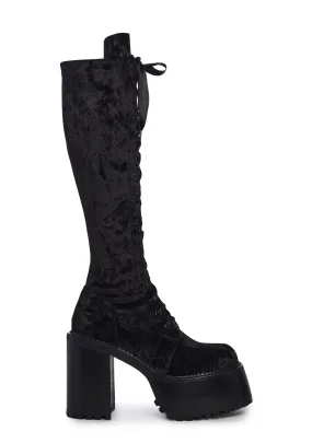 Cryptic Embrace Knee High Boots