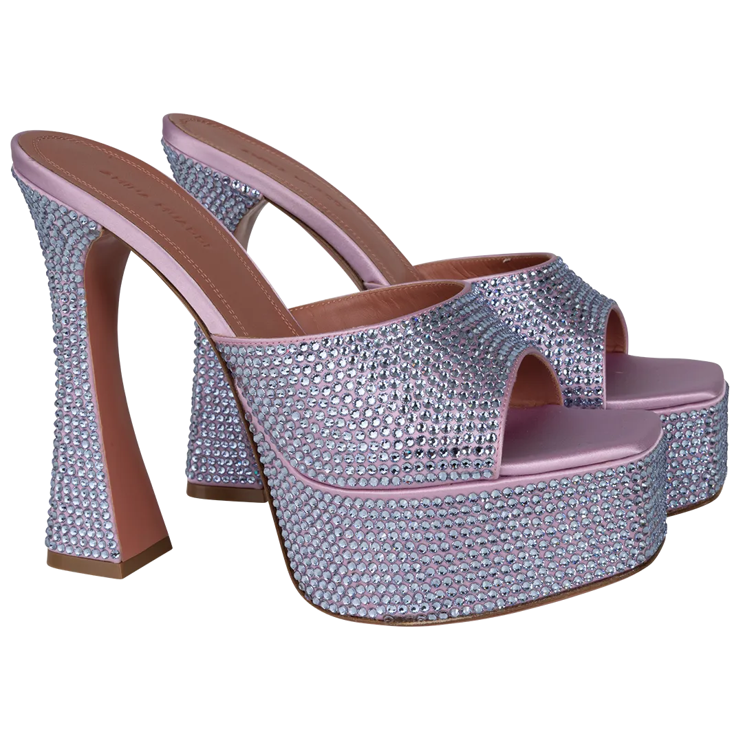 Dalida Crystal Slide Platform Sandals