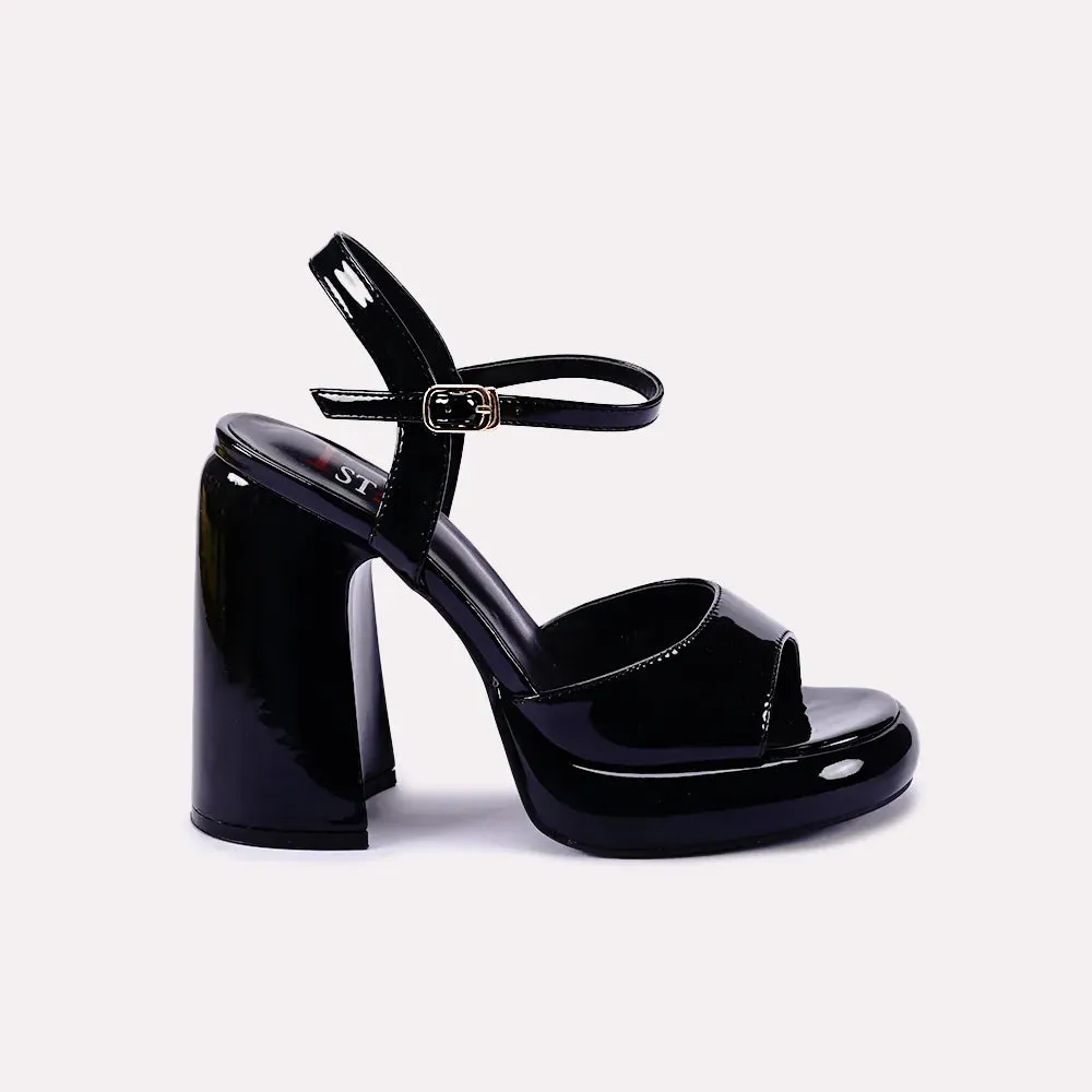 Elise Black High Heel Sandals 0421199