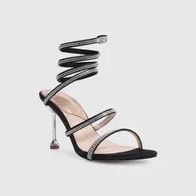 Evening Ankle Wrap High Heel Sandals