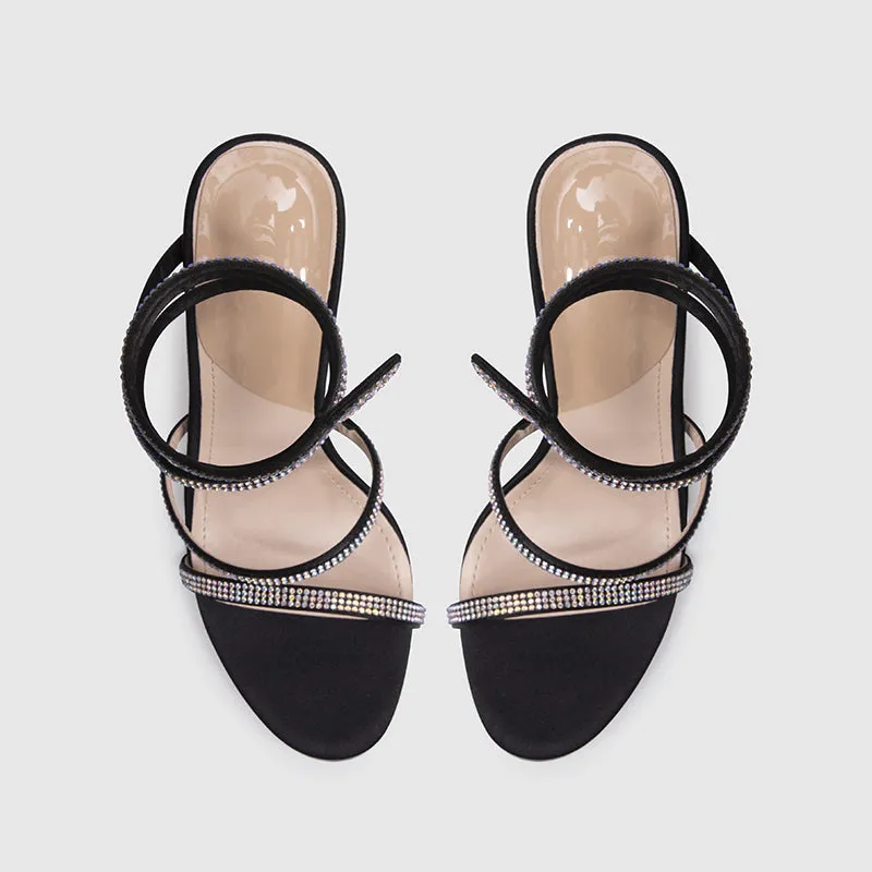 Evening Ankle Wrap High Heel Sandals