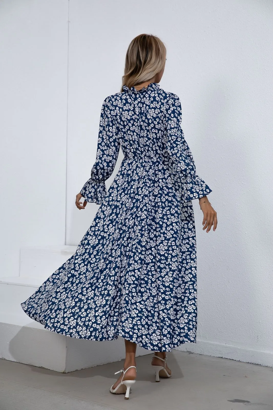 Floral Print High Low Dress