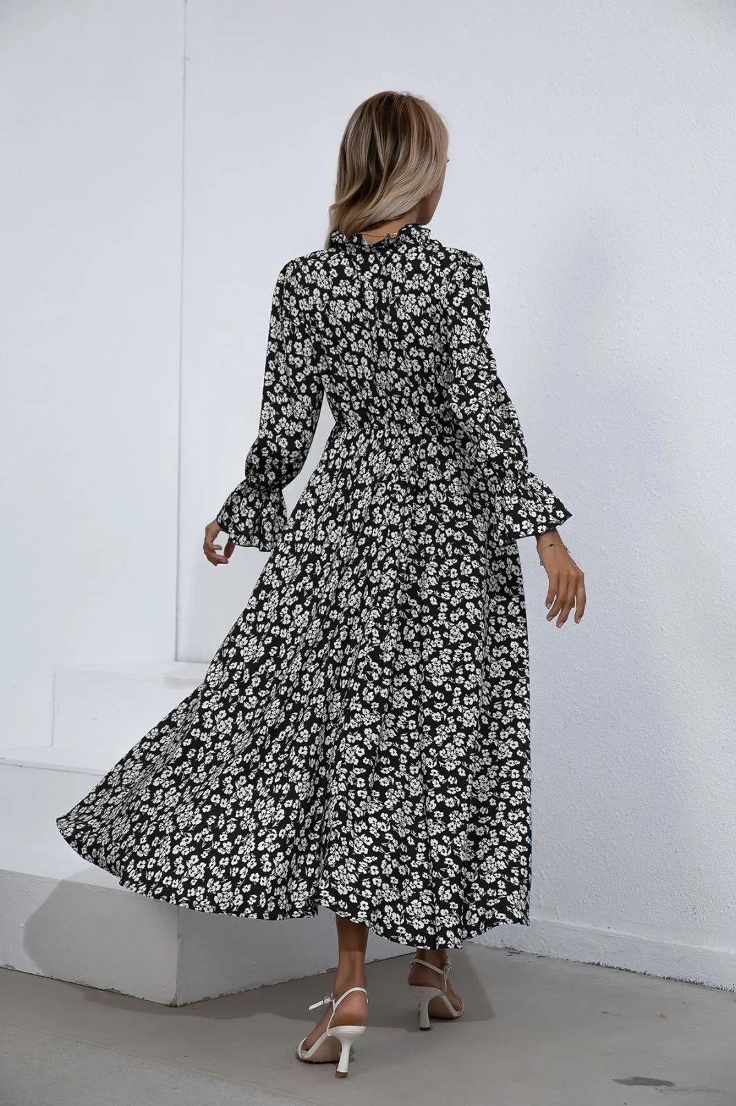 Floral Print High Low Dress