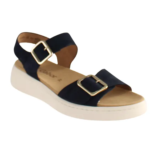 Gabor Ladies Flat Sandals - 43.710.16 - Navy