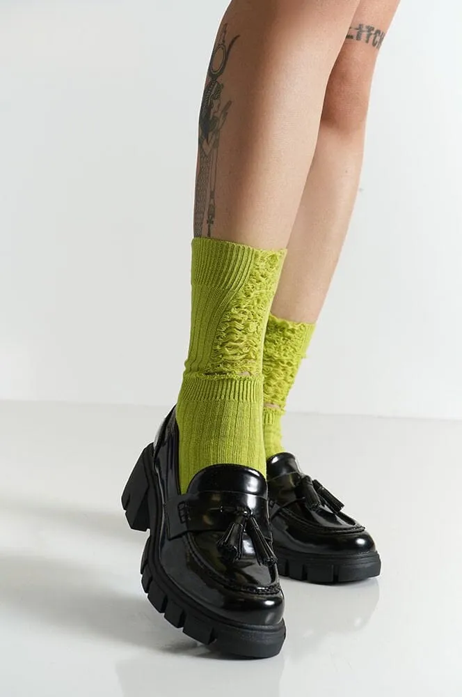Jonah Platform Loafer - Black Patent