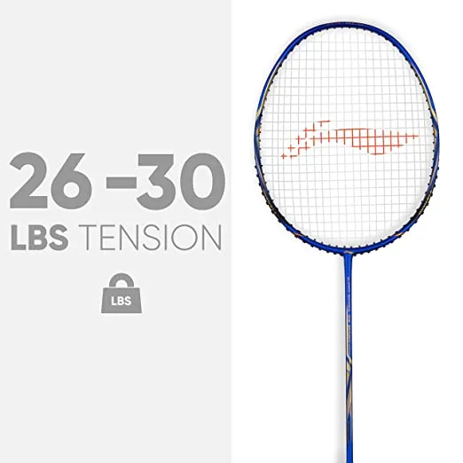 Li-Ning Super Series 2020 strung Graphite Badminton Racket (Blue/Gold) with Free Full Cover