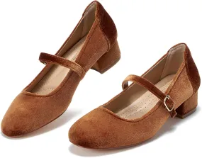 Mary Jane Shoes Women Low Heels Dress Shoes Pumps for Women Dressy Low Heel 2 Inch Chunky Heel Mary Janes Pumps with Adjustable Ankle Strap for Women Dressy Casual