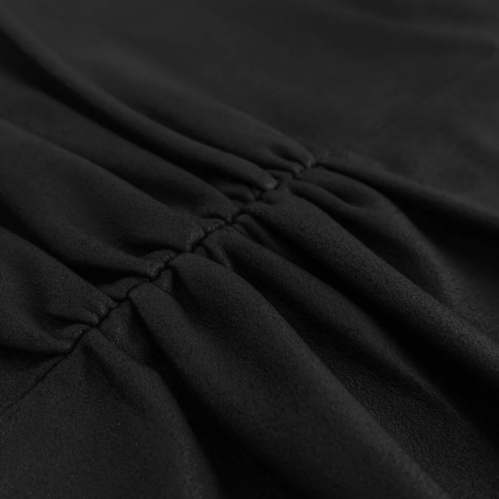 Maxi dress in soft and delicious leather quality / 50876 - Black (Nero)