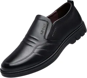 Mens Loafers & Slip-Ons Men Leather Shoes Fashionable and Casual New Flat Bottomed Soft Sole Slip On Comfortable