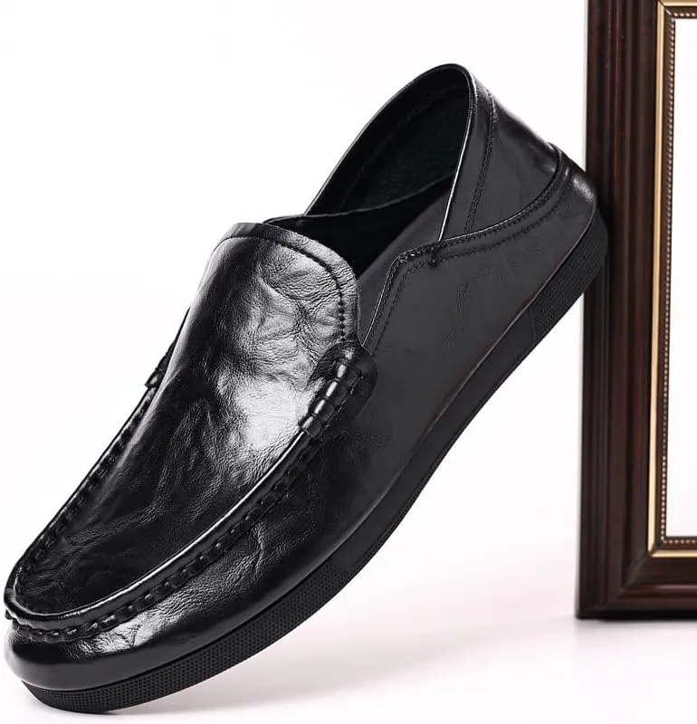 Mens Loafers Casual Slip on Shoes Business Moccasins Lightweight Refreshing Classic Slippers for Walking Driving Travelling Outdoor