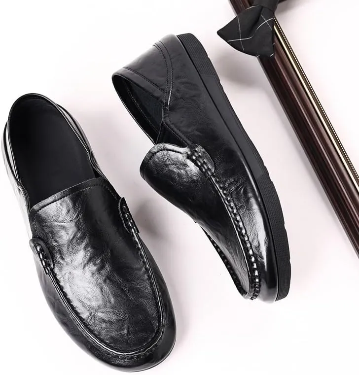 Mens Loafers Casual Slip on Shoes Business Moccasins Lightweight Refreshing Classic Slippers for Walking Driving Travelling Outdoor