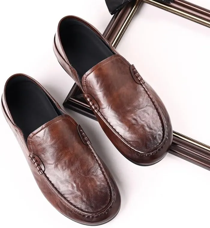 Mens Loafers Casual Slip on Shoes Business Moccasins Lightweight Refreshing Classic Slippers for Walking Driving Travelling Outdoor