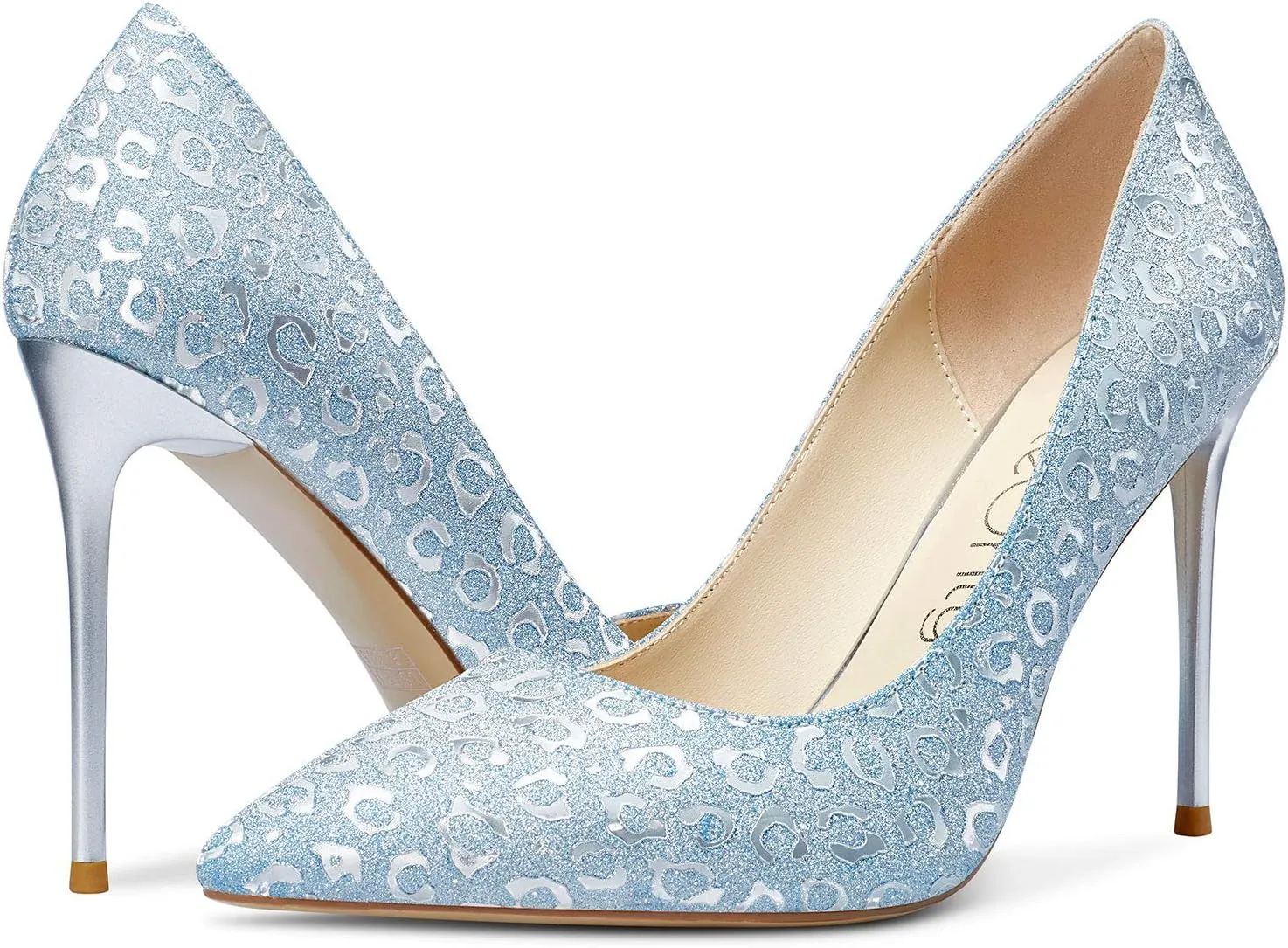 NobleOnly Women's Comfortable Leather High Heels Pumps Pointed Toe Slip-on Pumps Office Classic Shoes 10CM Stilettos Heels