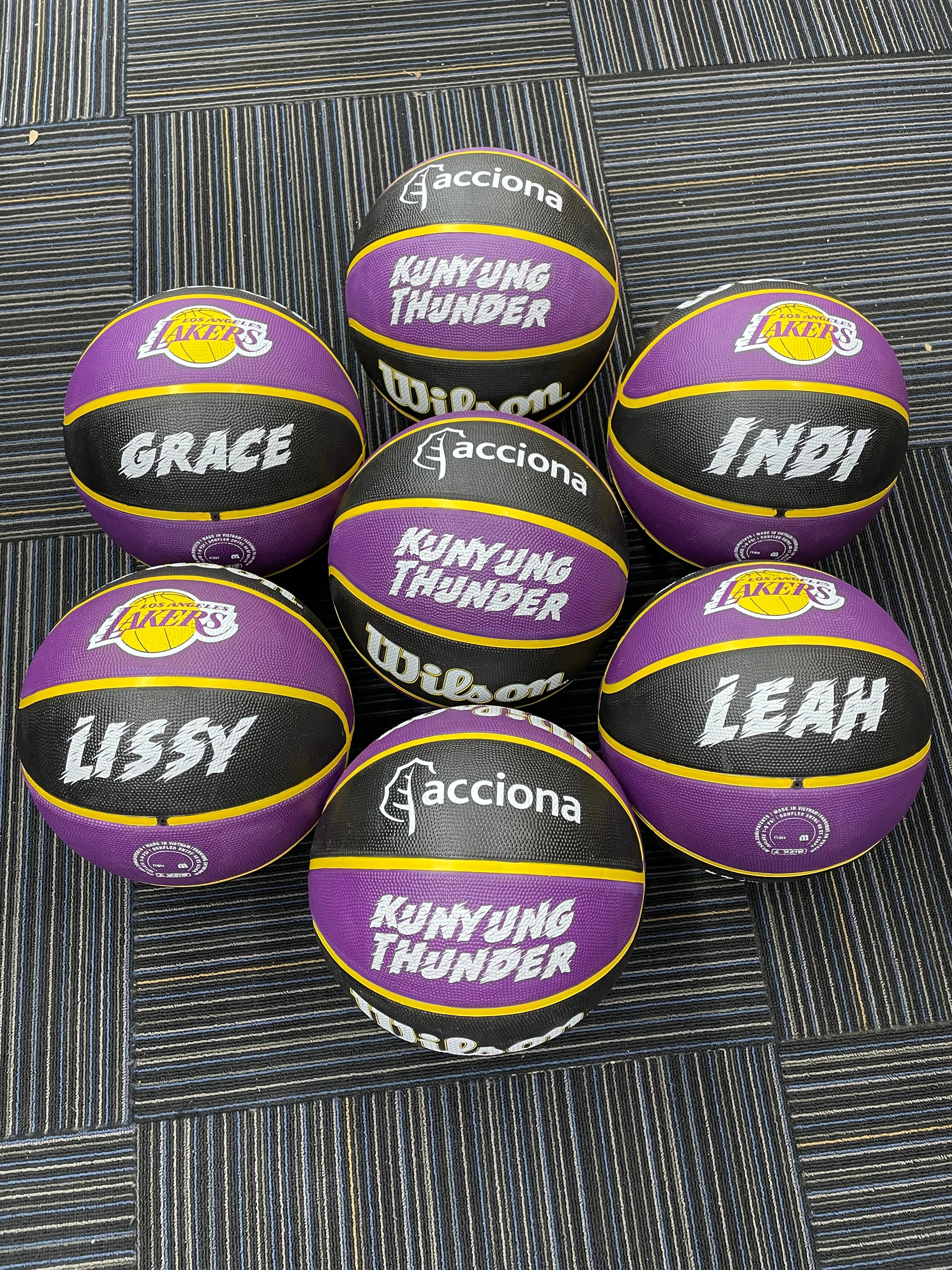 Personalised NBA Official LA Lakers Team Basketball (SIZE 7)