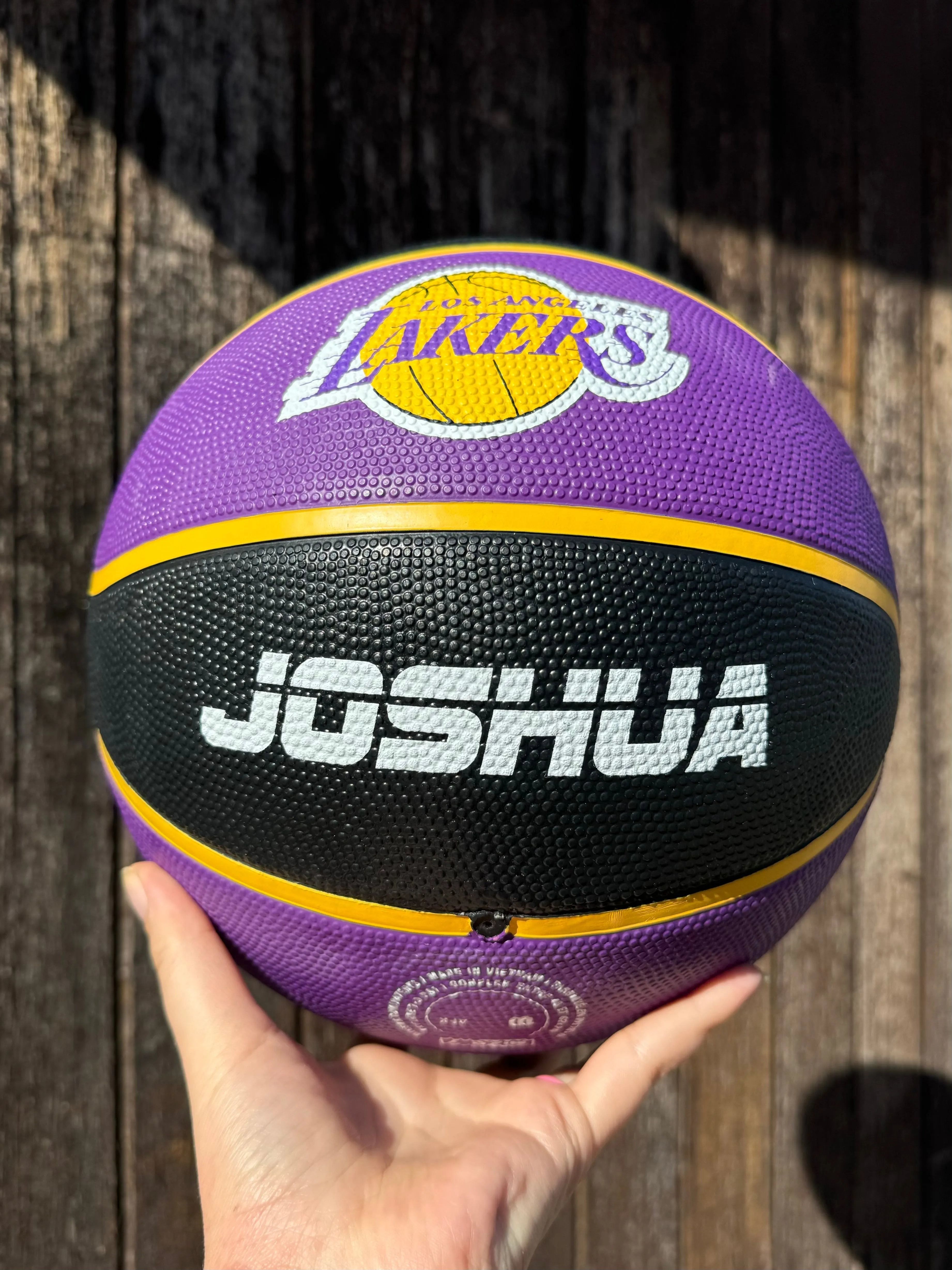 Personalised NBA Official LA Lakers Team Basketball (SIZE 7)