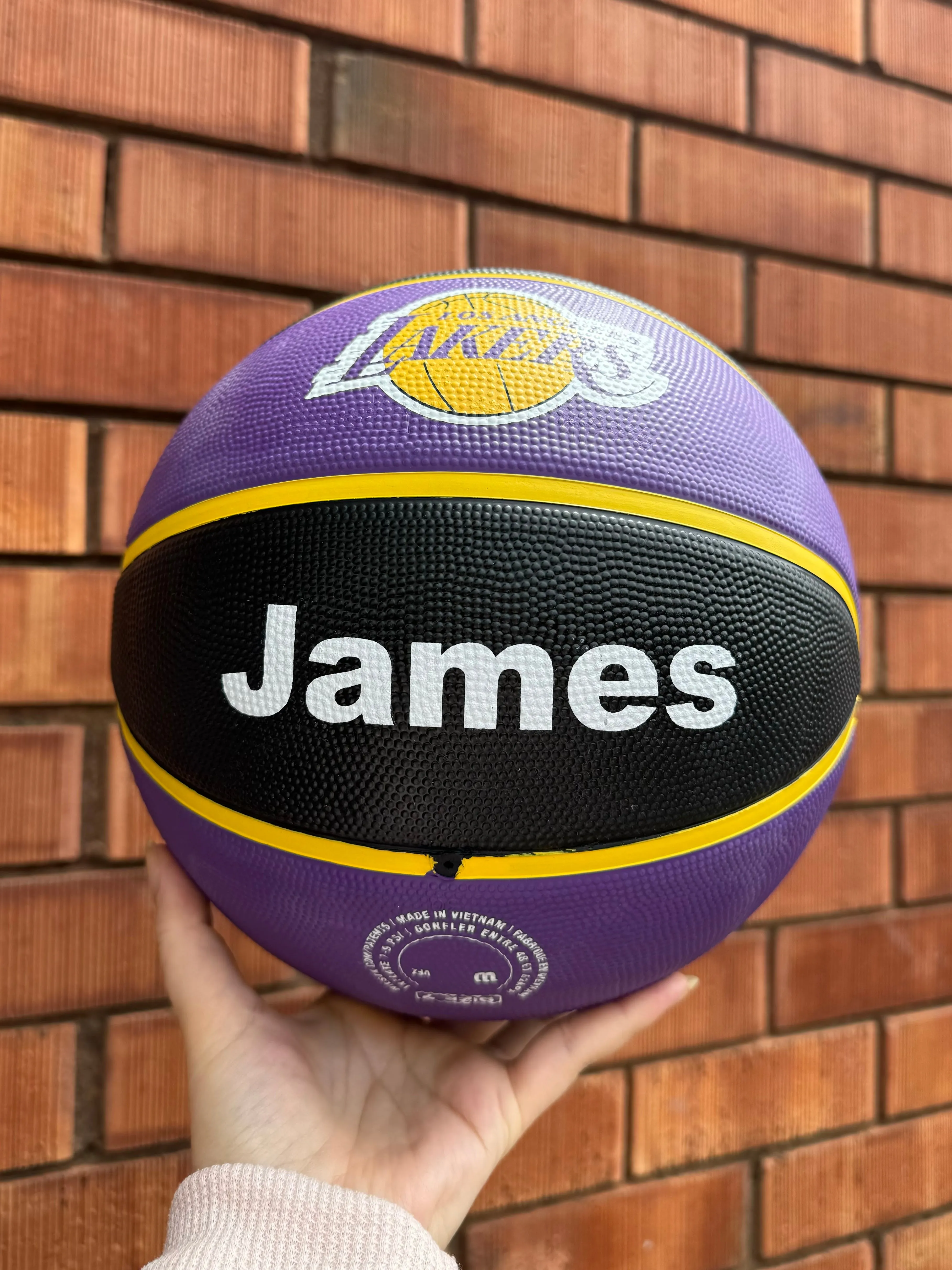 Personalised NBA Official LA Lakers Team Basketball (SIZE 7)