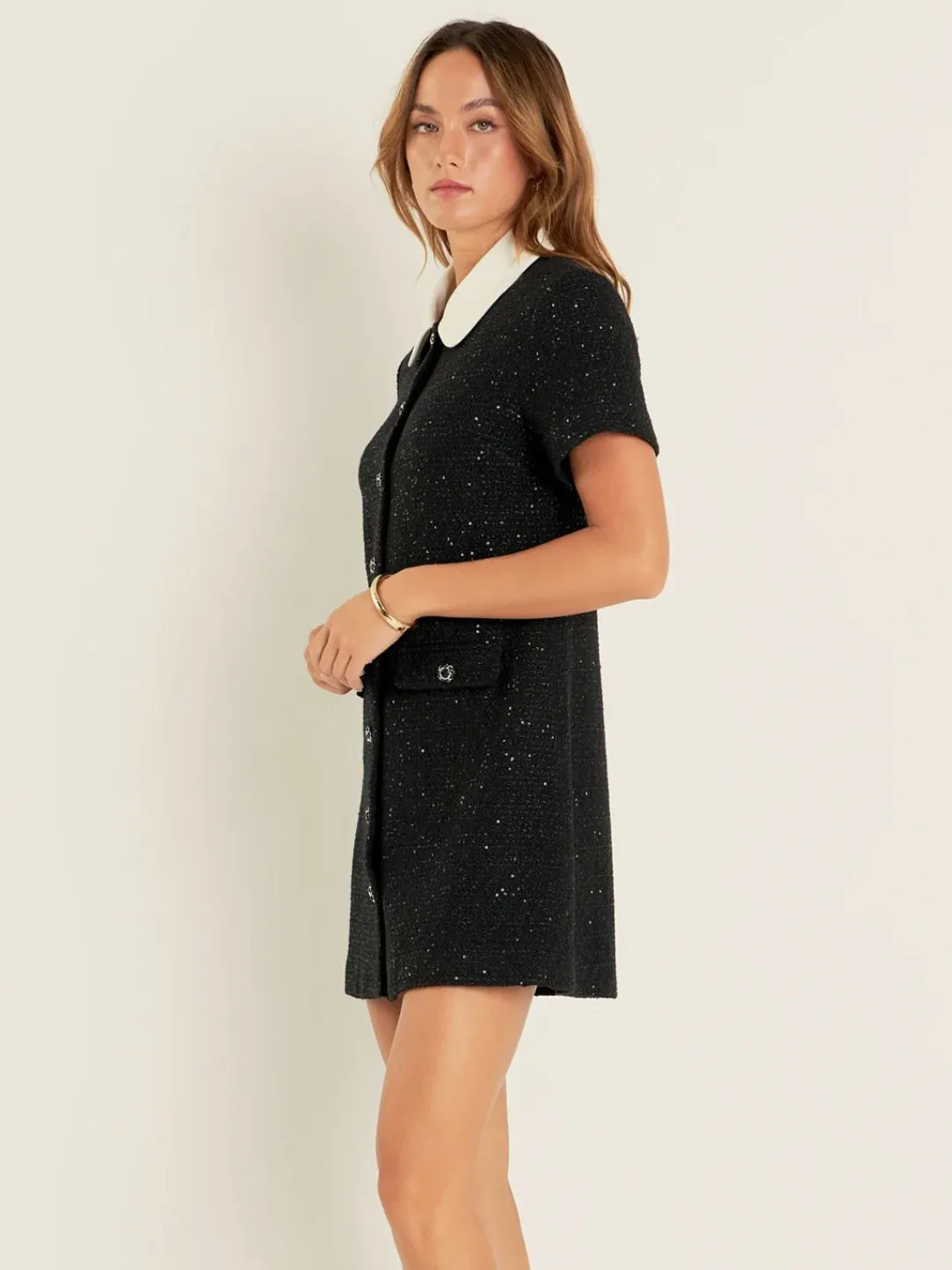 Shimmer Tweed Dress