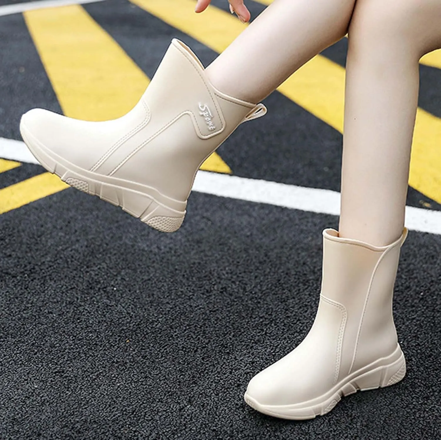 Women's 6 Inch Ankle Boot Women Insulate Rain Boots