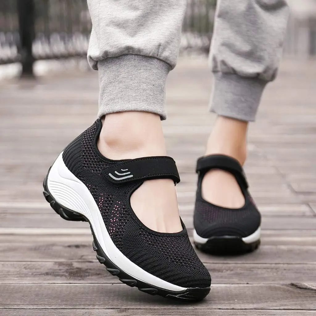 Women's Fashion Sneaker Mesh Slip On Black Non Slip Shoes for Women Comfortable Orange Tennis Shoes for Women Black Loafers Shoes Women Leather Sneakers