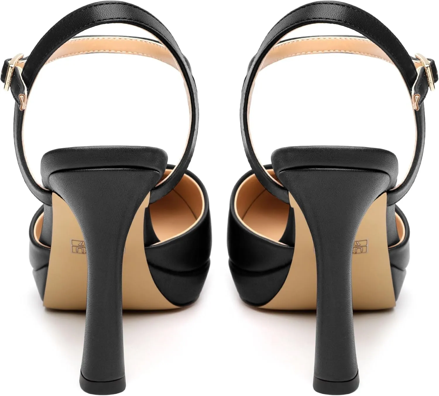 Womens Platform High Heels Pointed Toe Ankle Strap Buckle Stiletto High Heel Pumps Party Evening Dress Shoes 4 Inch