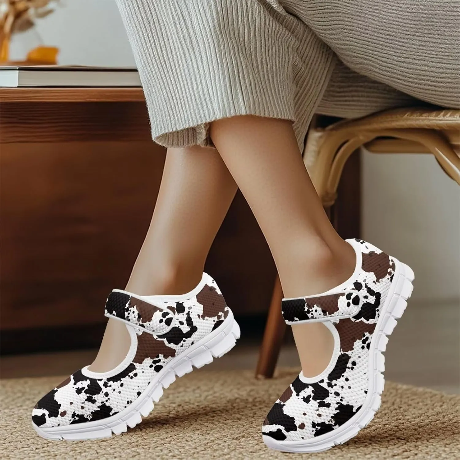 Women's Single Buckle Shoes Casual Loafers Slip-On Flat Comfortable Walking Shoes for Travel and Outdoor US Size 5.5-10