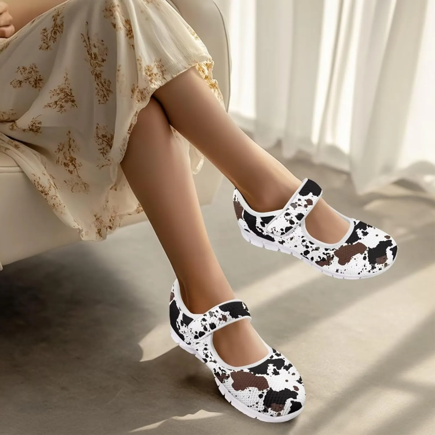 Women's Single Buckle Shoes Casual Loafers Slip-On Flat Comfortable Walking Shoes for Travel and Outdoor US Size 5.5-10