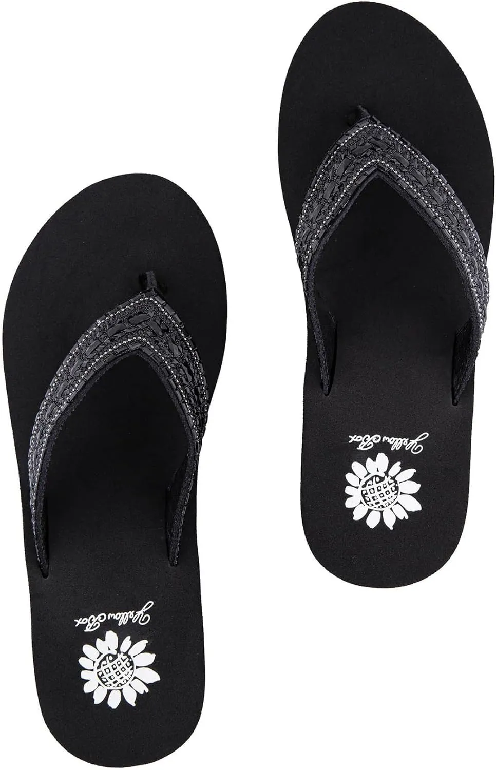 Yellow Box Women's Emmil Wedge Sandal, Round Toe, Medium-High 2.5 Inch Heel, 0.75 Inch Platform Comfortable Flip-Flop